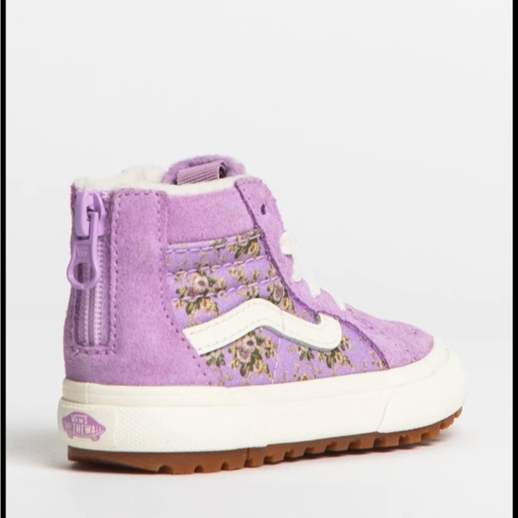 Sk8-Hi MTE-1  Vans Purple Floral High-Top Sneakers - Picture 3 of 12